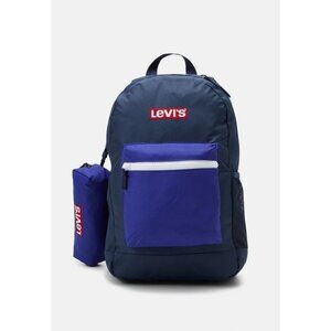 NWT Levi's Boys Box Logo School Backpack Kids ONE SIZE (Navy/Blue)